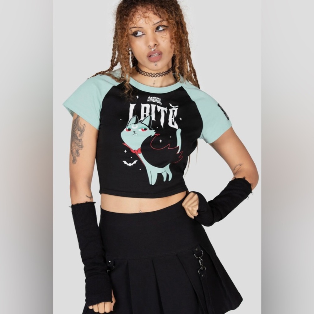 Killstar "Careful, I Bite" Shrunk Tee - Picture 9 of 9